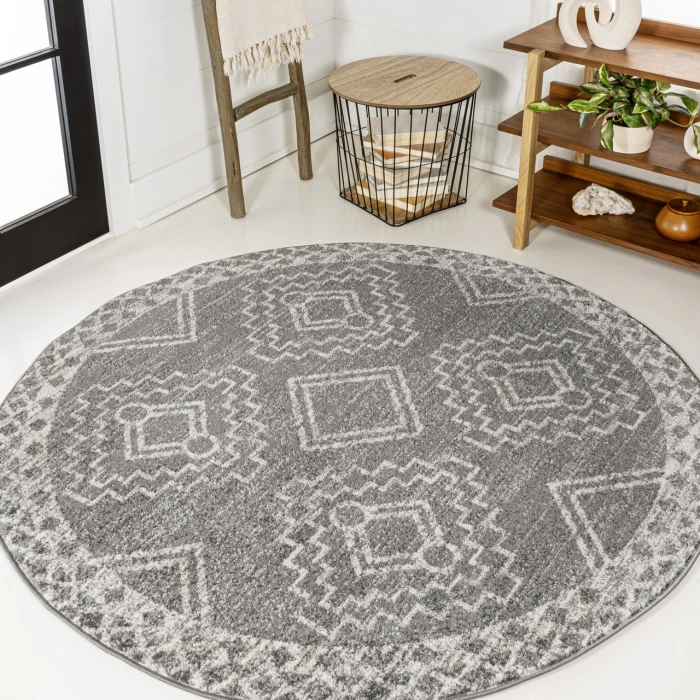 Jonathan Y MOROCCAN HYPE Gray MOH200C 3ft. Round Rug