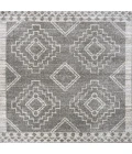 Amir Moroccan Beni Souk Gray/Cream 6' Square Area Rug