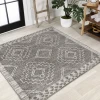 Jonathany Moroccan Hype MOH200C Gray/Cream Area Rug 5 ft. 3 in. X 5 ft. 3 in. Square