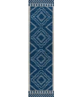 Amir Moroccan Beni Souk Navy/Ivory 2 ft. x 8 ft. Runner Rug