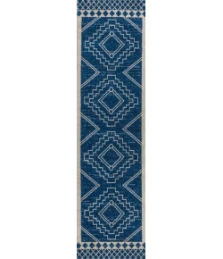 Jonathany Moroccan Hype MOH200D Navy/Ivory Area Rug 2 ft. 3 in. X 8 ft. Runner