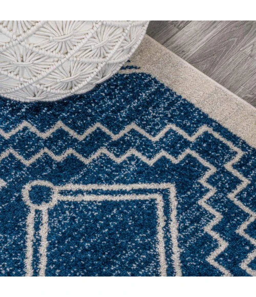 Amir Moroccan Beni Souk Navy/Ivory 8 ft. x 10 ft. Area Rug