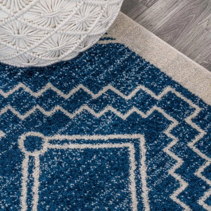 Amir Moroccan Beni Souk Navy/Ivory 8 ft. x 10 ft. Area Rug