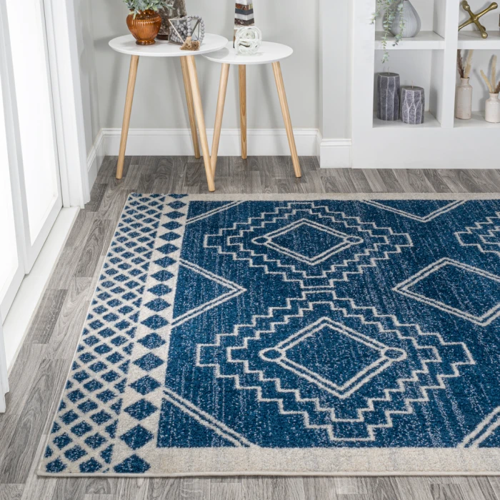 Amir Moroccan Beni Souk Navy/Ivory 8 ft. x 10 ft. Area Rug