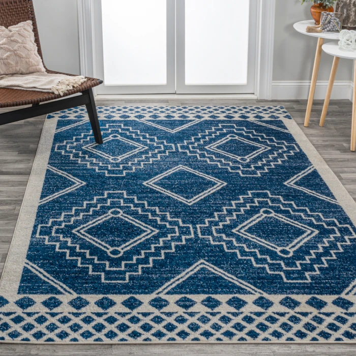 Amir Moroccan Beni Souk Navy/Ivory 8 ft. x 10 ft. Area Rug