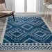 Jonathany Moroccan Hype MOH200D Navy/Ivory Area Rug 5 ft. 3 in. X 7 ft. 7 in. Rectangle