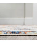 Amir Moroccan Beni Souk Ivory/Blue/Orange 2 ft. x 8 ft. Runner Rug