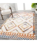 Amir Moroccan Beni Souk Ivory/Blue/Orange 5 ft. x 8 ft. Area Rug