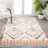 Jonathany Moroccan Hype MOH200E Ivory/Blue/Orange Area Rug 5 ft. 3 in. X 7 ft. 7 in. Rectangle