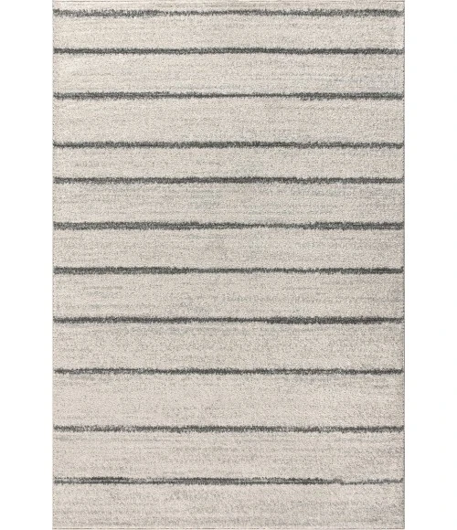 Williamsburg Minimalist Stripe Cream/Gray 3 ft. x 5 ft. Area Rug