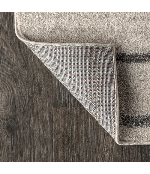 Williamsburg Minimalist Stripe Cream/Gray 3 ft. x 5 ft. Area Rug