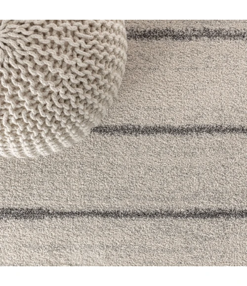 Williamsburg Minimalist Stripe Cream/Gray 3 ft. x 5 ft. Area Rug