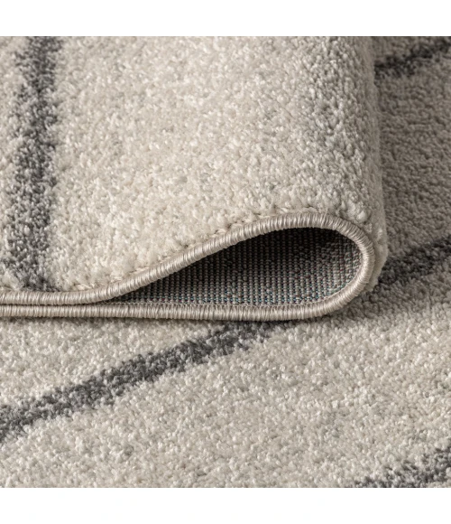 Williamsburg Minimalist Stripe Cream/Gray 2 ft. x 8 ft. Runner Rug