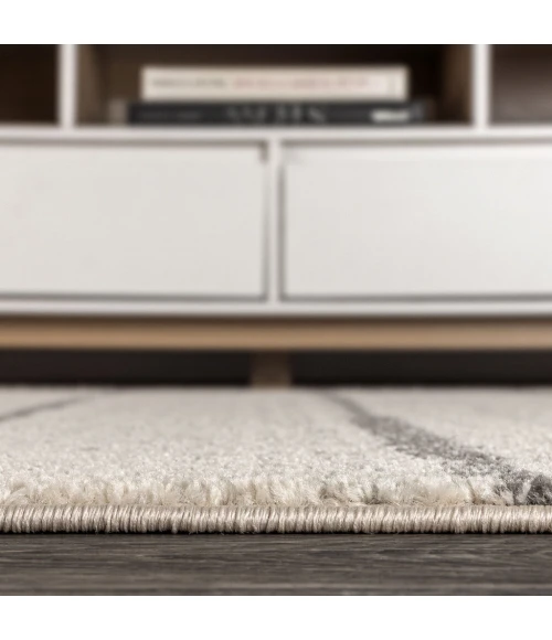 Williamsburg Minimalist Stripe Cream/Gray 2 ft. x 8 ft. Runner Rug