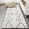 Jonathany Moroccan Hype MOH202A Cream/Black Area Rug 2 ft. 3 in. X 8 ft. Runner