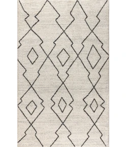 Jonathany Moroccan Hype MOH202A Cream/Black Area Rug 5 ft. 3 in. X 7 ft. 7 in. Rectangle