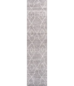 Jonathany Moroccan Hype MOH202B Gray/Cream Area Rug 2 ft. 3 in. X 8 ft. Runner