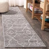 Jonathany Moroccan Hype MOH202B Gray/Cream Area Rug 2 ft. 3 in. X 8 ft. Runner