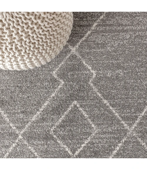 Alia Moroccan Beni Souk Gray/Cream 2 ft. x 8 ft. Runner Rug