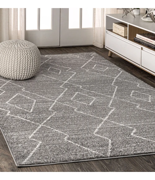 Alia Moroccan Beni Souk Gray/Cream 4 ft. x 6 ft. Area Rug