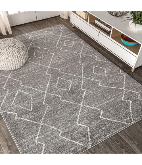 Alia Moroccan Beni Souk Gray/Cream 4 ft. x 6 ft. Area Rug
