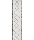 Zaina Moroccan Beni Souk Cream/Black 2 ft. x 8 ft. Runner Rug
