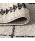 Zaina Moroccan Beni Souk Cream/Black 2 ft. x 8 ft. Runner Rug