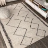 Jonathany Moroccan Hype MOH203A Cream/Black Area Rug 5 ft. 3 in. X 7 ft. 7 in. Rectangle