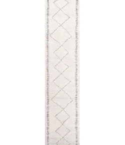 Jonathany Moroccan Hype MOH203B Cream/Gray Area Rug 2 ft. 3 in. X 8 ft. Runner