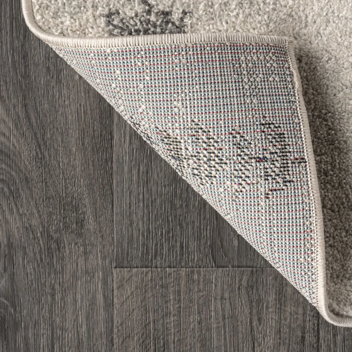 Zaina Moroccan Beni Souk Cream/Gray 5 ft. x 8 ft. Area Rug