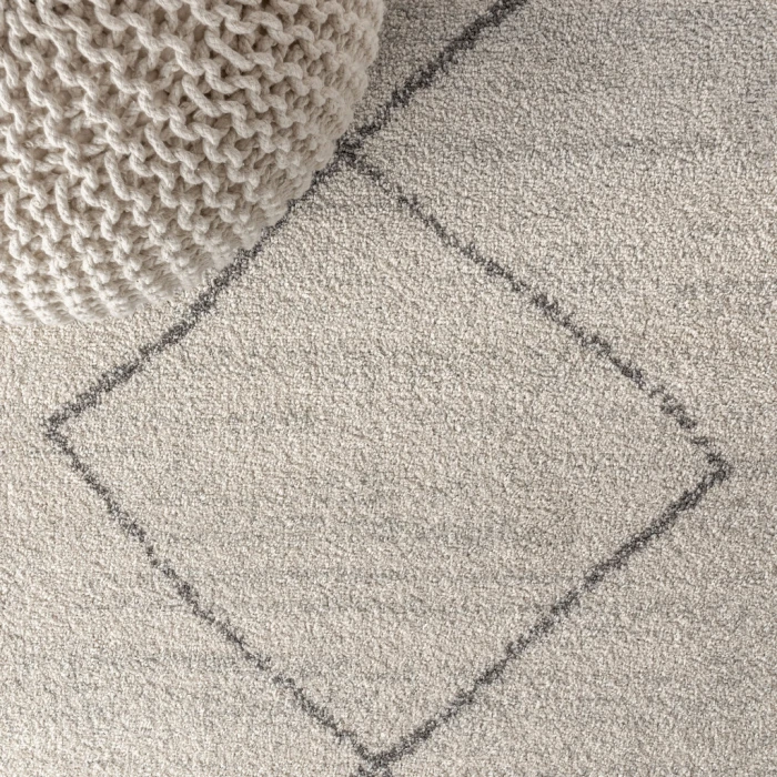 Zaina Moroccan Beni Souk Cream/Gray 5 ft. x 8 ft. Area Rug
