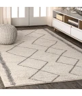 Zaina Moroccan Beni Souk Cream/Gray 5 ft. x 8 ft. Area Rug