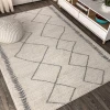 Jonathany Moroccan Hype MOH203B Cream/Gray Area Rug 3 ft. X 5 ft. Rectangle