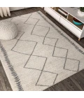Zaina Moroccan Beni Souk Cream/Gray 5 ft. x 8 ft. Area Rug