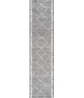 Zaina Moroccan Beni Souk Gray/Cream 2 ft. x 8 ft. Runner Rug