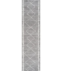 Jonathany Moroccan Hype MOH203C Gray/Cream Area Rug 2 ft. 3 in. X 8 ft. Runner