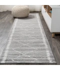 Zaina Moroccan Beni Souk Gray/Cream 2 ft. x 8 ft. Runner Rug