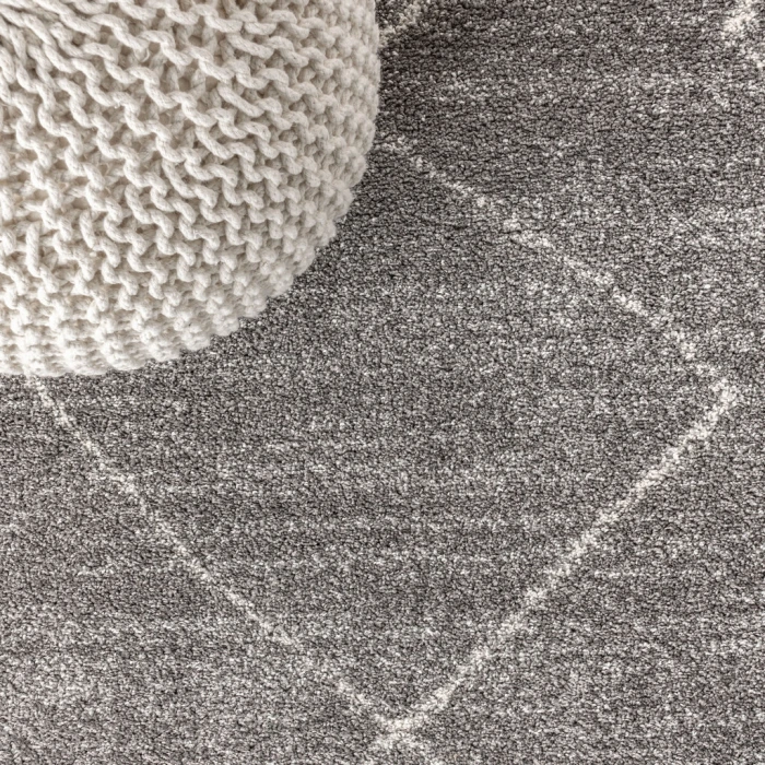 Zaina Moroccan Beni Souk Gray/Cream 5 ft. x 8 ft. Area Rug