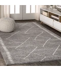 Zaina Moroccan Beni Souk Gray/Cream 5 ft. x 8 ft. Area Rug