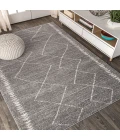 Zaina Moroccan Beni Souk Gray/Cream 5 ft. x 8 ft. Area Rug
