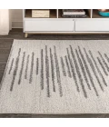 Aya Berber Stripe Geometric Cream/Gray 3 ft. x 5 ft. Area Rug