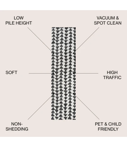 Jonathan Y MOROCCAN HYPE Cream MOH206A 2ft.-2in. X 10ft. Rect. Rug