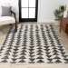 Jonathany Moroccan Hype MOH206A Cream/Black Area Rug 5 ft. 3 in. X 7 ft. 7 in. Rectangle