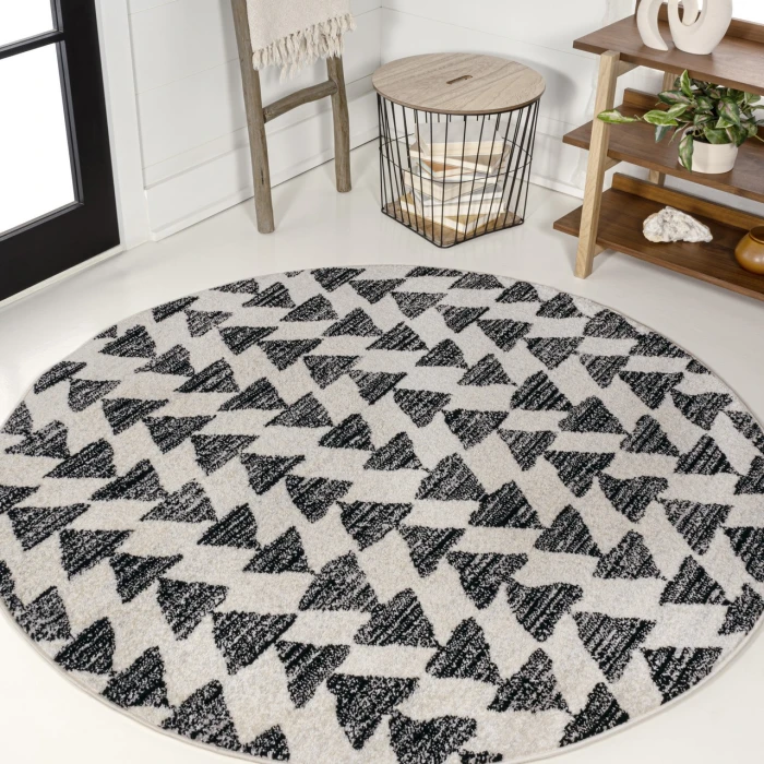 Jonathan Y MOROCCAN HYPE Cream MOH206A 6ft. Round Rug