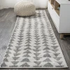 Jonathany Moroccan Hype MOH206B Cream/Gray Area Rug 2 ft. 3 in. X 8 ft. Runner
