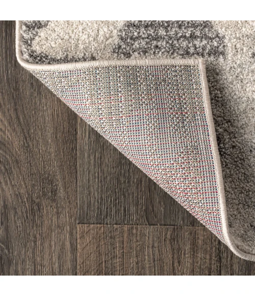 Aisha Moroccan Triangle Geometric Cream/Gray 8 ft. x 10 ft. Area Rug