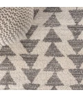 Aisha Moroccan Triangle Geometric Cream/Gray 8 ft. x 10 ft. Area Rug