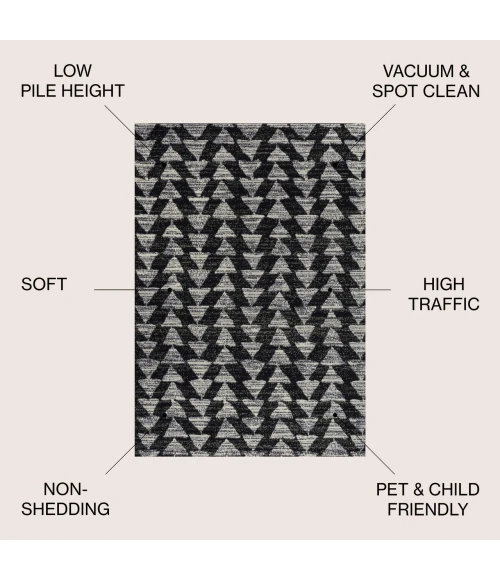 Jonathan Y MOROCCAN HYPE Black MOH206C 3ft. X 5ft. Rect. Rug