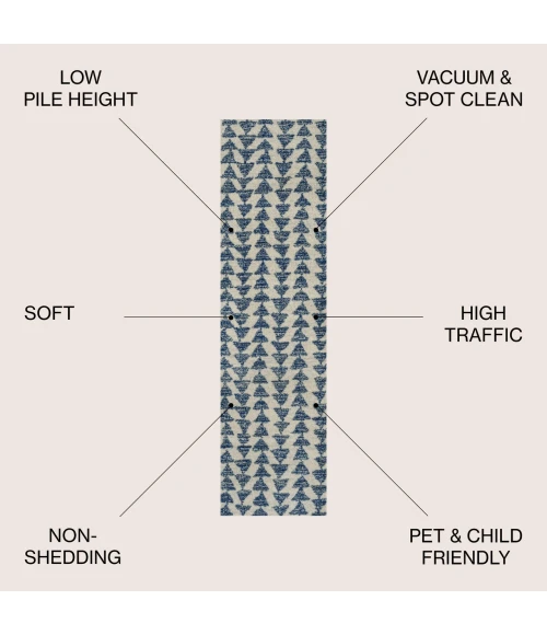 Jonathan Y MOROCCAN HYPE Cream MOH207B 2ft.-2in. X 8ft. Rect. Rug