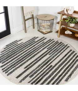 Jonathan Y MOROCCAN HYPE Cream MOH207A 3ft. Round Rug